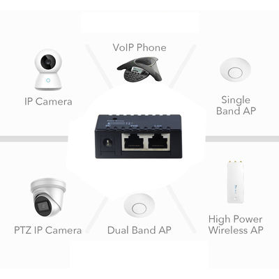 Ενεργός Εγχυτήρας PoE - Προσαρμογέας Power Over Ethernet 48V Συμβατός με IEEE 802.3af/at για IP Camera, Ασύρματο AP, Τηλέφωνα VoIP
