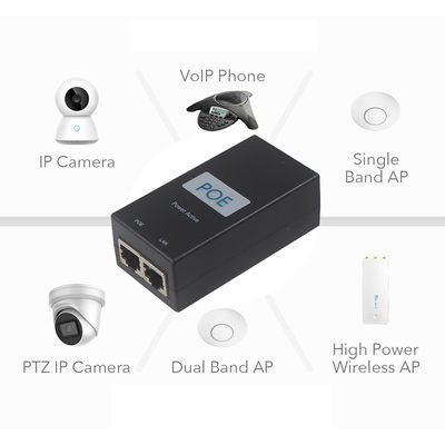 Δισκογραφικό Active PoE Injector -48V Power Over Ethernet Adapter IEEE 802.3af/at για κάμερες IP, ασύρματο AP, VoIP τηλέφωνα