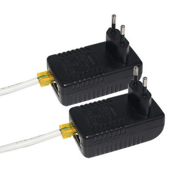 EU Plug PoE Injector- 48V Active Power Over Ethernet Supply IEEE 802.3af/at για κάμερα IP, σημείο ασύρματης πρόσβασης, VoIP τηλέφωνο