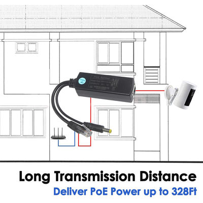 PoE Splitter με έξοδο συνεχούς ρεύματος - 48V έως 12V/9V/5V Step Down Power Over Ethernet Converter για IP Camera, Raspberry Pi, Access Point