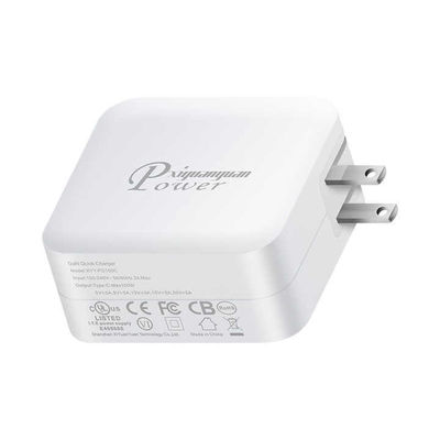 Ηλεκτρονική συσκευή φόρτισης USB-C 100W για το τοίχωμα ∙ 2-Pin High Power Adapter για φορητό υπολογιστή, tablet, τηλέφωνο, συσκευές τύπου C (100 ∙ 240V εισροή)
