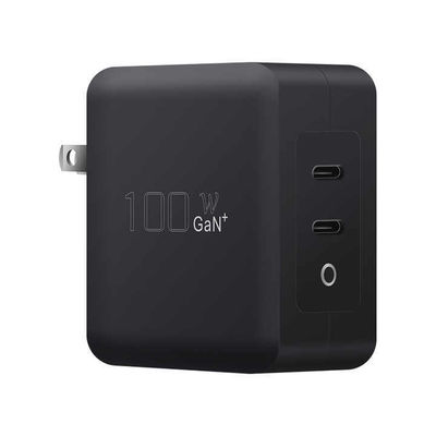 Φορτιστής τοίχου US Plug 100W Dual USB-C – Προσαρμογέας γρήγορης φόρτισης 2 θυρών για φορητό υπολογιστή, tablet, τηλέφωνο, συσκευές Type-C (Είσοδος 100–240V)