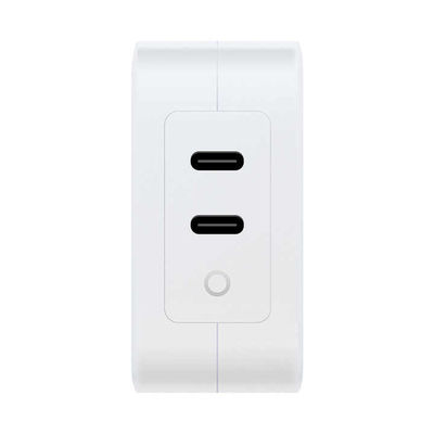 Φορτιστής τοίχου US Plug 100W Dual USB-C – Προσαρμογέας γρήγορης φόρτισης 2 θυρών για φορητό υπολογιστή, tablet, τηλέφωνο, συσκευές Type-C (Είσοδος 100–240V)