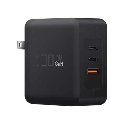 Φορτιστής τοίχου US Plug 100W – Διπλός αντάπτορας φόρτισης USB-C & USB-A για γρήγορη φόρτιση για Laptop, Tablet, Τηλέφωνο, Χρήση σε ταξίδια (Είσοδος 100–240V)
