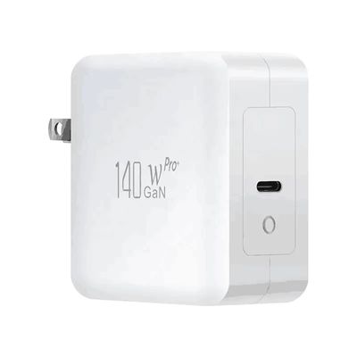 Φορτιστής τοίχου US 2-Pin με μία θύρα USB-C, Έξοδος 140W υψηλής ταχύτητας, Προσαρμογέας γρήγορης φόρτισης για φορητό υπολογιστή/κινητό