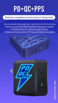 Φορτιστής τοίχου US 2-Pin με μία θύρα USB-C, Έξοδος 140W υψηλής ταχύτητας, Προσαρμογέας γρήγορης φόρτισης για φορητό υπολογιστή/κινητό