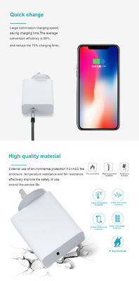 Φορτιστής τοίχου USB-C 2-Pin AU, αντάπτορας τροφοδοσίας 60W υψηλής ταχύτητας για φορητό υπολογιστή, tablet, κινητό τηλέφωνο