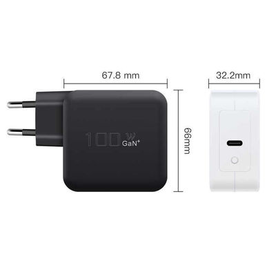 Ευρωπαϊκός φορτιστής τοίχου USB-C 2-Pin, 100W υψηλής ταχύτητας Type-C για φορητούς υπολογιστές, tablet και κινητές συσκευές