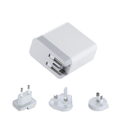 Φορτιστής τοίχου USB πολλαπλών θυρών με εναλλάξιμα βύσματα, προσαρμογέας ρεύματος USB-A & USB-C 60W για το σπίτι, το γραφείο και τα ταξίδια