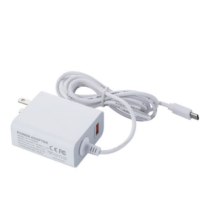 Φορτιστής τοίχου USB-C 60W US με σταθερό καλώδιο, Προσαρμογέας ρεύματος Type-C υψηλής ταχύτητας για smartphones, tablets και laptops