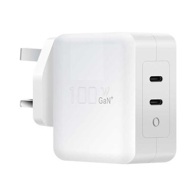 UK 2-pin φορτιστή USB-C με διπλές θύρες, 100W υψηλής ταχύτητας προσαρμογέα ρεύματος τύπου C για φορητούς υπολογιστές, tablet και smartphones