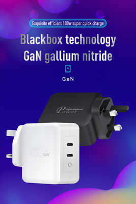 UK 2-pin φορτιστή USB-C με διπλές θύρες, 100W υψηλής ταχύτητας προσαρμογέα ρεύματος τύπου C για φορητούς υπολογιστές, tablet και smartphones