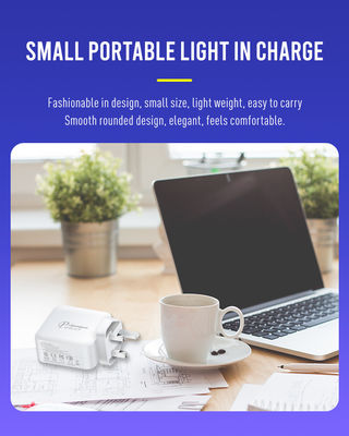 UK 2-pin φορτιστή USB-C με διπλές θύρες, 100W υψηλής ταχύτητας προσαρμογέα ρεύματος τύπου C για φορητούς υπολογιστές, tablet και smartphones