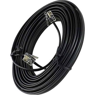 Καλώδιο επέκτασης τηλεφώνου RJ11 - 2P4C/4P4C για σταθερό τηλέφωνο, φαξ, μόντεμ DSL, πρίζα τοίχου, οικιακή ή επαγγελματική χρήση