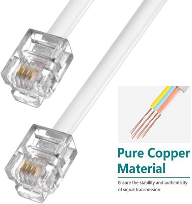 Καλώδιο επέκτασης τηλεφώνου RJ11 3m 6m 9m για σταθερά τηλέφωνα και μόντεμ