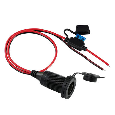 12V 24V πρίζα για αναπτήρα τσιγάρων σε καλώδιο καλωδίου με ενσωματωμένη ασφάλεια