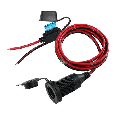 12V 24V πρίζα για αναπτήρα τσιγάρων σε καλώδιο καλωδίου με ενσωματωμένη ασφάλεια