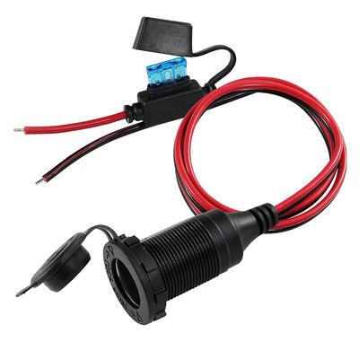 12V 24V πρίζα για αναπτήρα τσιγάρων σε καλώδιο καλωδίου με ενσωματωμένη ασφάλεια