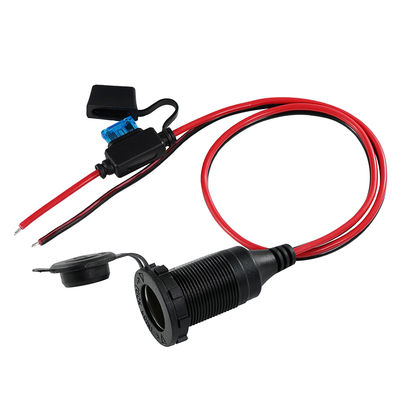 12V 24V πρίζα για αναπτήρα τσιγάρων σε καλώδιο καλωδίου με ενσωματωμένη ασφάλεια