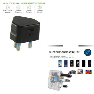 Νότια Αφρική SA Plug-to-USB-C καλώδιο φόρτισης 5V 9V 12V