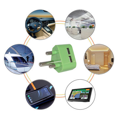 SA Plug Dual USB-A Wall Charger 5V 2.4A για κινητές συσκευές