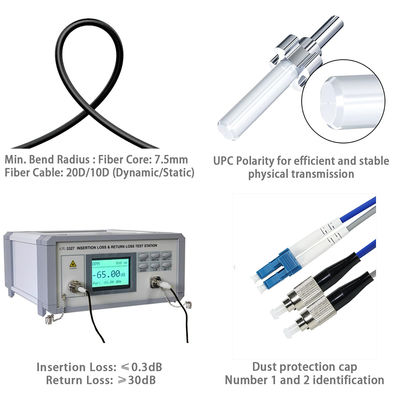 Δικτυακό δίκτυο LC προς ST Duplex OM3 Fiber Patch Cable 50/125μm