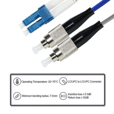 Δικτυακό δίκτυο LC προς ST Duplex OM3 Fiber Patch Cable 50/125μm