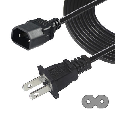 Καλώδιο τροφοδοσίας NEMA 1-15P σε IEC C18 - Καλώδιο 2-ακίδων US Plug σε C18 Connector για προσαρμογέα φορητού υπολογιστή, προβολέα, τροφοδοτικό οθόνης