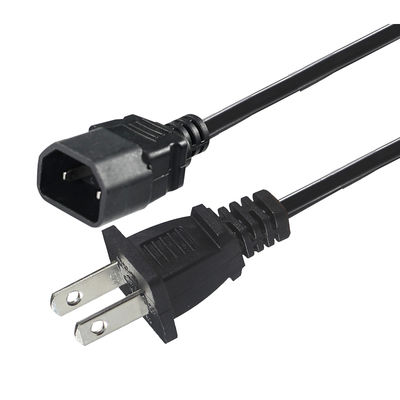 Καλώδιο τροφοδοσίας NEMA 1-15P σε IEC C18 - Καλώδιο 2-ακίδων US Plug σε C18 Connector για προσαρμογέα φορητού υπολογιστή, προβολέα, τροφοδοτικό οθόνης