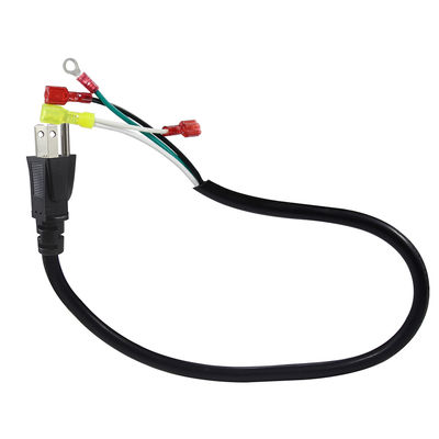 Καλώδιο τροφοδοσίας με γωνία 3P US Plug σε ακροδέκτη Spade/Ring, 14AWG 3-αγωγών προ-τερματισμένο καλώδιο για ενισχυτές και ηχητικό εξοπλισμό 3/6FT