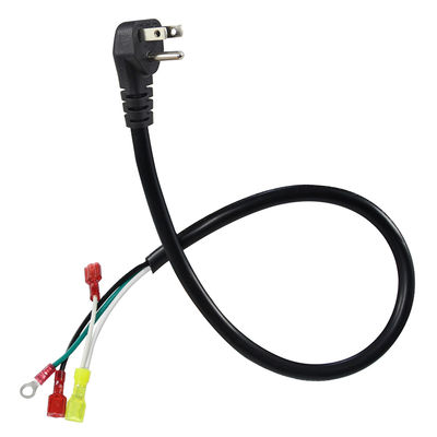 Καλώδιο τροφοδοσίας με γωνία 3P US Plug σε ακροδέκτη Spade/Ring, 14AWG 3-αγωγών προ-τερματισμένο καλώδιο για ενισχυτές και ηχητικό εξοπλισμό 3/6FT