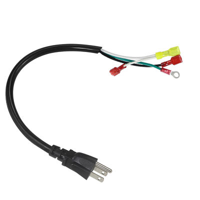 Καλώδιο τροφοδοσίας με γωνία 3P US Plug σε ακροδέκτη Spade/Ring, 14AWG 3-αγωγών προ-τερματισμένο καλώδιο για ενισχυτές και ηχητικό εξοπλισμό 3/6FT