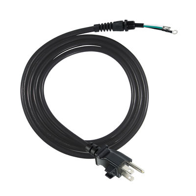 3P ανοιχτό άκρο καλώδιο επέκτασης, NEMA 5-15P Plug to Bare Wire, 14AWG καλώδιο ισχύος με κλιπ ανακούφισης τάσης, εσωτερική / εξωτερική χρήση