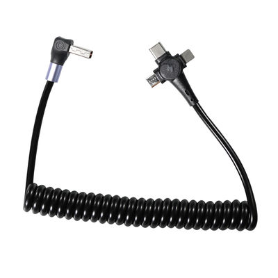 Τυλιγμένο Νάιλον Γρήγορο USB C 3.0 Τύπου C Καλώδιο 3-σε-1 Τυλιγμένη φόρτιση