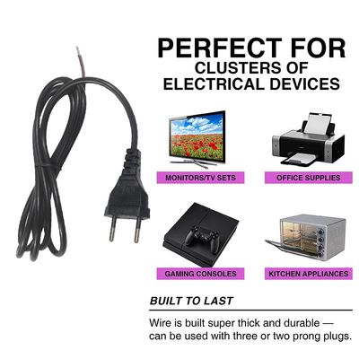 Καλώδιο τροφοδοσίας 1.8M EU 2Pin Plug 250V 10A PVC