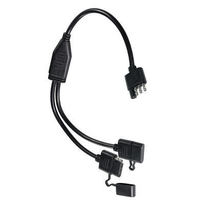 Διακλαδωτής Y 3-Δρόμων για Φώτα Τρέιλερ, Καλωδίωση 1.2M, Μαύρο PVC