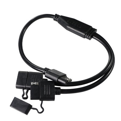 Διακλαδωτής Y 3-Δρόμων για Φώτα Τρέιλερ, Καλωδίωση 1.2M, Μαύρο PVC