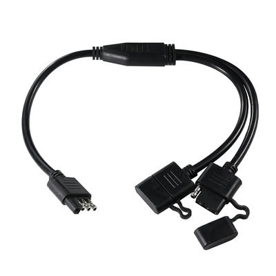 Διακλαδωτής Y 3-Δρόμων για Φώτα Τρέιλερ, Καλωδίωση 1.2M, Μαύρο PVC
