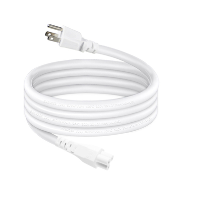 NEMA 5-15P έως IEC C5 Δικτύωμα ηλεκτρικής ενέργειας Cloverleaf 3-prong US καλώδιο εναλλασσόμενου ρεύματος για προσαρμογέα φορητού υπολογιστή, φορητού υπολογιστή, εκτυπωτή, 125V 10A