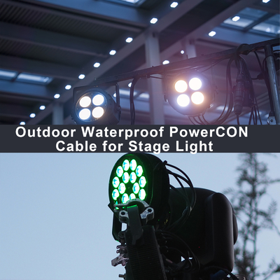 Καλώδιο επέκτασης PowerCON -3-Pin Locking AC Power Cord για φωτισμό σκηνής, ηχητικό εξοπλισμό, διανομή ισχύος εκδηλώσεων