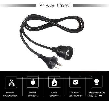 Παγκόσμιο 3 Πιν Αυστραλία Aus NZs Plug Computer Cable Άντρας προς θηλυκό ηλεκτρικό καλώδιο