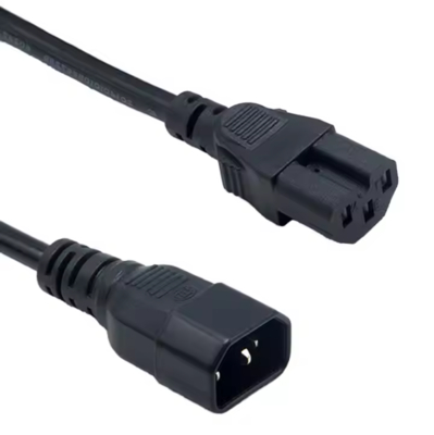 Καλώδιο τροφοδοσίας IEC C14 σε C15, Αρσενικό σε Θηλυκό Καλώδιο Υψηλής Θερμοκρασίας 250V 10A για Server, Δίκτυο, PDU, Βραστήρα