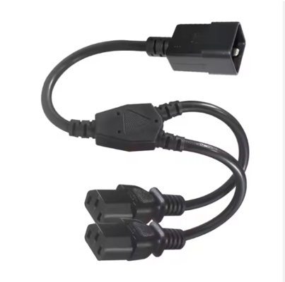 Καλώδιο διαχωριστή ισχύος C20 σε Διπλό C13, 250V 15A, Καλώδιο επέκτασης IEC 60320 για PDU/Κέντρο δεδομένων/Διακομιστή