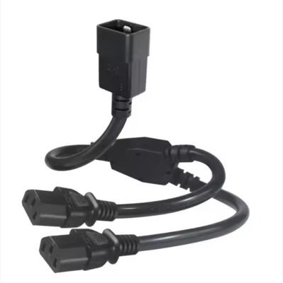 Καλώδιο διαχωριστή ισχύος C20 σε Διπλό C13, 250V 15A, Καλώδιο επέκτασης IEC 60320 για PDU/Κέντρο δεδομένων/Διακομιστή