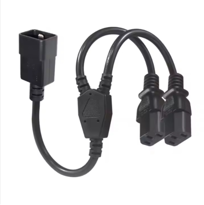Καλώδιο διαχωριστή ισχύος C20 σε Διπλό C13, 250V 15A, Καλώδιο επέκτασης IEC 60320 για PDU/Κέντρο δεδομένων/Διακομιστή