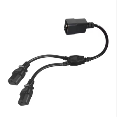 Καλώδιο διαχωριστή ισχύος C20 σε Διπλό C13, 250V 15A, Καλώδιο επέκτασης IEC 60320 για PDU/Κέντρο δεδομένων/Διακομιστή