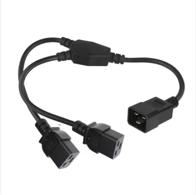 Καλώδιο διαχωριστή ισχύος C20 σε Διπλό C19, 250V 16A, Καλώδιο επέκτασης IEC βαρέως τύπου για PDU, διακομιστή, χρήση κέντρου δεδομένων