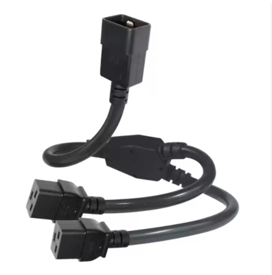Καλώδιο διαχωριστή ισχύος C20 σε Διπλό C19, 250V 16A, Καλώδιο επέκτασης IEC βαρέως τύπου για PDU, διακομιστή, χρήση κέντρου δεδομένων