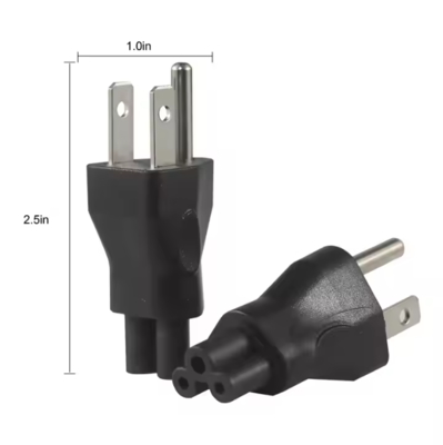 Καλώδιο προσαρμοστή ισχύος NEMA 5-15P προς IEC C5 για φορητούς υπολογιστές