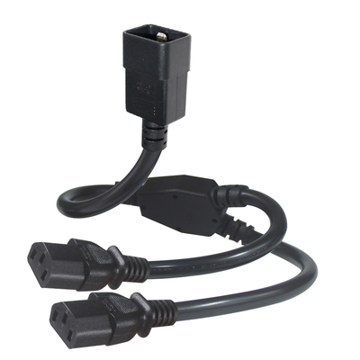 C20 έως 2xC13 Y-Splitter Power Cord 15A 250V Καθαρό χαλκό